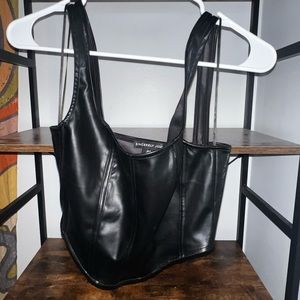 Pleather corset top